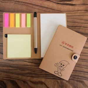 Blocs-notes adhésifs de couleurs assorties avec carte kraft et stylo – Offre spéciale – Blocs-notes adhésifs colorés - Product Image 6