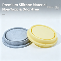 Bol pliable pour animaux de compagnie en silicone écologique, durable, moderne, anti-fuite, portable, pliable, pour chiens et chats, pour les voyages en plein air