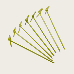 Palillos de Bambú 100% Naturales en Existencia, Desechables, de 150 mm, con Cabeza de Flor, <span class=keywords><strong>para</strong></span> Aperitivos - Product Image 3