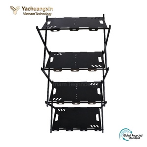 Outdoor Camping Folding Storage Rack Metal Multi Tier <b>Portable</b> Tactical <b>Table</b> for Outdoor Use - Product Image 2
