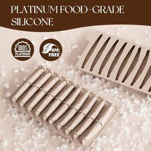 La fábrica MUYULINS puede personalizar un molde de silicona de 10 cavidades con forma de vainilla, antiadherente, libre de BPA y sin aditivos, para pasteles de mousse. - Product Image 4