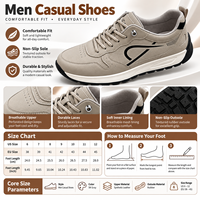 Baskets basses taupe à texture grainée, perforations sur l'embout, semelle intermédiaire épaisse et semelle à crampons, chaussures décontractées pour hommes