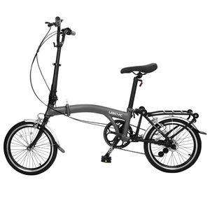 <span class=keywords><strong>Bicicleta</strong></span> portátil tri-plegable <span class=keywords><strong>Peso</strong></span> ligero Marco de acero al carbono 9 Velocidad 16 pulgadas Freno de disco <span class=keywords><strong>Bicicleta</strong></span> plegable <span class=keywords><strong>Bicicleta</strong></span> de ciudad - Product Image 4