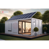 Maison de Luxe Restaurant Panneaux Solaires Industriels en Acier 40 pieds Mobile Conteneur Modulaire Conteneur Pliable Pack Plat