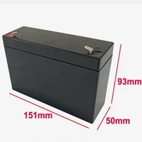 Boîtier de batterie de démarrage de moto 6V 10Ah Li-ion LiFePO4 18650 12.8V 6.4V vide en plastique ABS pour batterie au lithium