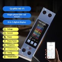 Multimeter Digital AC 1P dengan Proteksi Suhu Berlebih dan Beban Berlebih, Pengukur Tegangan dan Arus 8-in-1, Layar 85-270V AC Kelas 1
