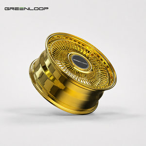 Ruedas de Alambre GREENLOOP Knock Off de 7 Pulgadas con Diseño Cóncavo para Autos Clásicos, Lowriders, Vintage, Caprice, Cutlass, <span class=keywords><strong>Deville</strong></span> - Product Image 6