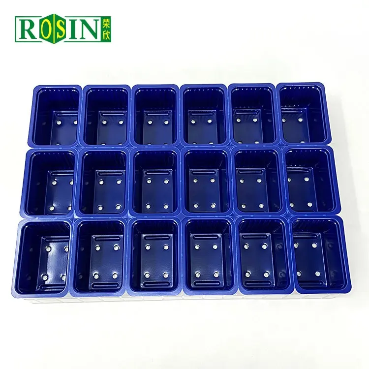 High Quality Grow Tray 18 Cell Plastic Agriculture Seed Sprouting Hydroponic Tray Blue Nursery Tray Planting