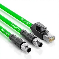 Connecteur mâle M12 RJ45 pour usage industriel, contact en laiton, boîtier ABS/Nylon/PC, adaptateur 4/8 broches vers RJ45
