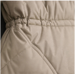 Cappotto in <span class=keywords><strong>Pelle</strong></span> con Cappuccio e Imbottitura in Piuma per Donna, Giacca Lunga con Cintura in Vita e Bordo in Pelliccia di Visone - Product Image 5