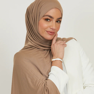 Indonesia Women's Smooth Solid Polyester Muslim Long <b>Hijabs</b> Elastic Breathable Headscarf Turban Shawl Jersey Scarf Daily Use - Product Image 1