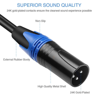 Câble répartiteur en Y de 1/8 pouce vers double XLR mâle, jack mini TRS stéréo non équilibré de 3,5 mm