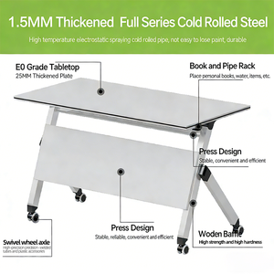 โต๊ะประชุมไม้พับได้ แข็งแร<span class=keywords><strong>ง</strong></span> ทนทาน สำ<span class=keywords><strong>ห</strong></span><span class=keywords><strong>รับ</strong></span>จัดจำ<span class=keywords><strong>ห</strong></span>น่ายจำนวนมาก - เฟอร์นิเจอร์สำนักงานสไตล์มินิมอลทันสมัย สำ<span class=keywords><strong>ห</strong></span><span class=keywords><strong>รับ</strong></span>ห้องประชุมและพื้นที่ฝึกอบรมในโรงเรียน - Product Image 3