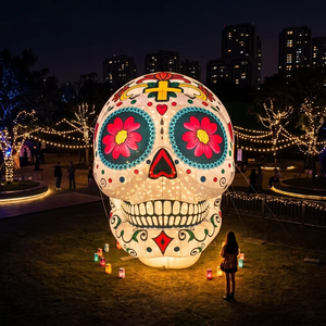 Decoración Inflable de Calavera Monstruosa de Halloween con Impresión UV, Ventilador Incorporado y Luces LED, Espeluznante para Fiestas y Eventos Promocionales - Product Image 2