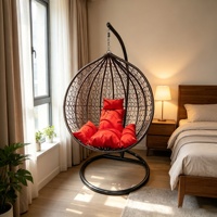 Fauteuil suspendu en métal pour influenceurs, style moderne et minimaliste, mobilier d'extérieur, hamac à bascule pour balcon intérieur/extérieur, loisirs