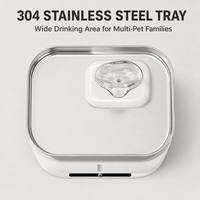 Fontaine à eau pour animaux de compagnie ChongxinIOT de qualité alimentaire 3,5 L SUS304 LED 8000 mAh ultra silencieuse avec filtration automatique pour plusieurs animaux