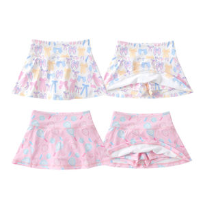 Pantalones Cortos Deportivos para Niñas, Diseño Nuevo, con Lazos, Spandex/Poliéster, Secado Rápido, Ropa Deportiva Informal para Yoga - Product Image 1