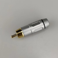 Connecteur Jack RCA en Cuivre Pur Plaqué Or, Câbles Audio RCA, Adaptateur Mâle, Prise RCA, Terminal de Haut-Parleur, Connecteurs Acoustiques