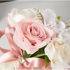 Ramo de Flores Artificiales de Seda Moderno y Sencillo de 26 cm, Casi Natural, de Alta Simulación para Decoración de Bodas - Product Image 6