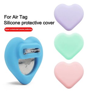 Funda de silicona en forma de corazón para Airtags impermeable Invisible Pin Locator funda protectora antiarañazos para <span class=keywords><strong>Airtag</strong></span> Pin - Product Image 5