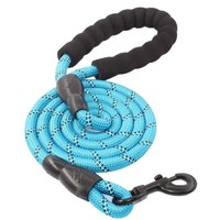 Corde d'escalade élastique réfléchissante de grande taille pour chien, cordon tressé en polyester/nylon