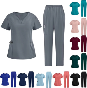 Loose Breathable <b>Scrubs</b> Unisex <b>Sets</b> Hospitals Colors OEM Printed Surgical Nurse Suit <b>Scrub</b> Uniform - Product Image 3