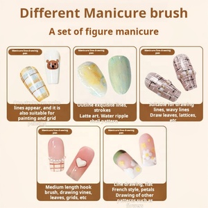 Stylo de dessin pour nail art en gros avec logo personnalisé, ligne spéciale, prix usine bas, pinceaux en métal et nylon, manche métallique - Product Image 6