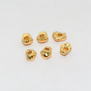 ลูกปัดกั้นระยะแบบไม่สม่ำเสมอ S925ชุบทองสำหรับสร้อยข้อมือแบบทำมือ - Product Image 4