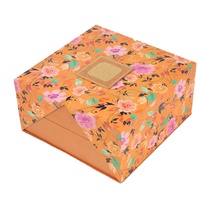 Lot de 4 dossiers cadeaux rigides en carton haut de gamme avec fermeture magnétique pour l'emballage des gâteaux de lune