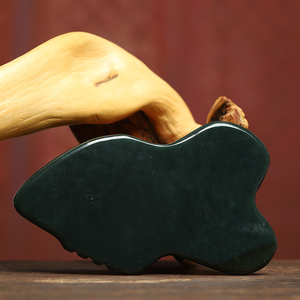 Outils de massage facial en jade néphrite, planche de guasha en jade faite à la main, outils de thérapie d'<span class=keywords><strong>acupuncture</strong></span> SPA, outils de guasha en jade Hetian <span class=keywords><strong>pour</strong></span> <span class=keywords><strong>le</strong></span> <span class=keywords><strong>visage</strong></span> - Product Image 6