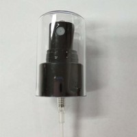 Pompe de pulvérisation de parfum 20/410 liquide de pulvérisateur de brume noir mat d'échantillon gratuit