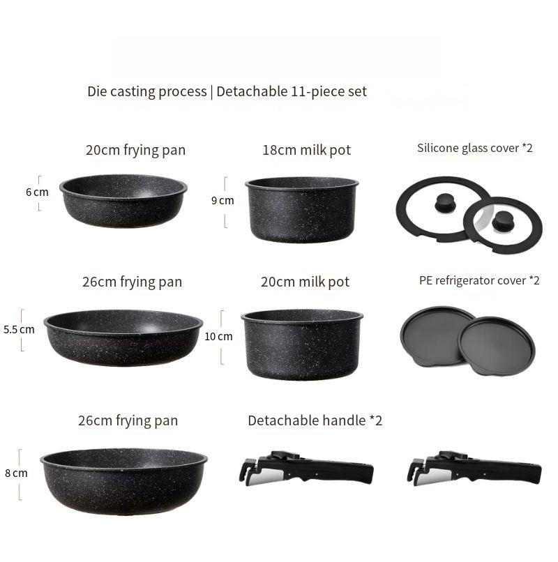 Poignée Taizhou noire 11 pièces