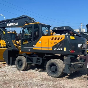 Excavatrice Hyundai 210W-9 d'occasion à 95% neuve, prix bas, importée du Japon, 21 tonnes, excavatrice sur roues Hyundai d'occasion, excavatrice Hyundai 210W-9 à vendre - Product Image 1