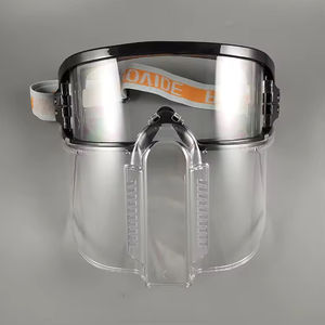 Occhiali Protettivi Trasparenti Antiappannamento Antipolvere Antispruzzo con Maschera Facciale Completa Rimovibile per Falegname - Product Image 1
