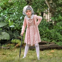 Costume de cosplay d'Halloween mignon pour filles, déguisement de vieille dame, chemise de nuit, perruque, canne, accessoires, costumes de performance de grand-mère pour 100 jours d'école