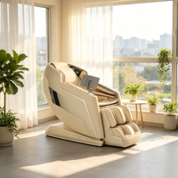 Fauteuil de massage commercial Boncare K21, massage complet du corps 4D Shiatsu, fauteuil inclinable à gravité zéro, fonctionnalités de santé pour centre commercial, aéroport, cinéma