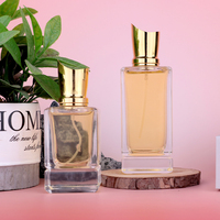 Flacons de parfum de luxe arabes personnalisés avec écran givré imprimé en usine, avec vaporisateur à pompe, flacon en verre