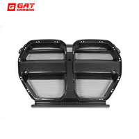 Grille avant en fibre de carbone sèche, style V monobloc, pour BMW M3 M4 G80 G82 G83 2021+