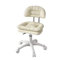 Chaise roulante professionnelle de luxe en cuir avec roulettes, tabouret de manucure portable, combo pour salon de coiffure, pour salons de manucure