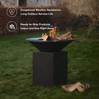 Barbecue MEISU.CH avec logo personnalisé, barbecue au charbon en acier corten écologique, barbecue extérieur robuste pour réchauffer les aliments
