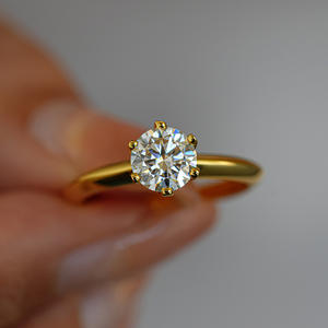 Hoge Kwaliteit 1ct 2ct 3ct 925 Sterling Zilver Custom Moissanite Verlovingsringen Voor Vrouwen Gouden Plaat Optie Beschikbaar - Product Image 5