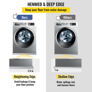 ถาดซักผ้าสแตนเลส 304 ขนาด 32 x 32 x 2.5 นิ้ว หนา 18 GA สำหรับเครื่องซักผ้าขนาดเล็ก อะไหล่เครื่องซักผ้า - Product Image 6