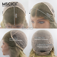 Perruque Lace Front Transparente MSCICI 13x6 en Cheveux Humains Vierges Birmans, Motif Ondulations Profondes, Densité Personnalisable, 100% Cheveux Humains
