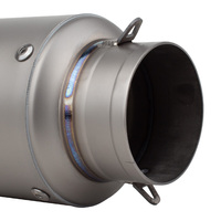 Tubo de Escape de Aleación de Titanio para Motocicleta CR-T de 60 mm, Kit de Alto Flujo para Carreras