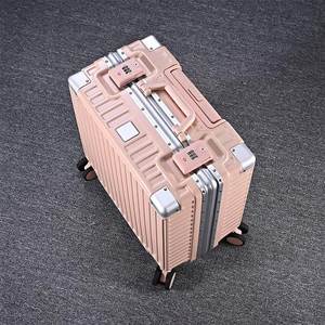 Ready Stock Luxury <b>Cabin</b> Case Classic ABS Hardshell Travel <b>Suitcase</b> <b>4</b> Spinner <b>Wheels</b> Aluminium Cladding Angled Lightweight - Product Image 1