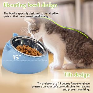 Nouveau Bol Double Anti-Renversement en Acier Inoxydable Écologique pour Animaux de Compagnie, Gamelle Anti-Glouton pour Chien, Diamètre 16cm, Vente Chaude Usine - Product Image 4