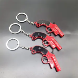 Miniature Revolver Pistol Weapon Fashion Model Keychain Key Rings New Mini Gun Key Chain For Men Jewelry Surprise Gift