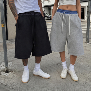 Nouveaux shorts de <span class=keywords><strong>sport</strong></span> pour hommes du fabricant OEM, détails à carreaux, pantalons de survêtement, style hip-hop urbain, coupe ample, shorts d'été, logo personnalisé, pantalons baggy - Product Image 4