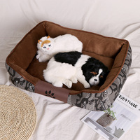 Hersteller Großhandel Hochwertige Super Soft Designer Stoff Hunde bett Wasch bares Haustier bett Hunde kissen Tarnung Luxus Hunde bett