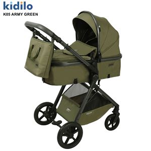 รถเข็นเด็ก<span class=keywords><strong>แบบ</strong></span>ปรับได้ Kidilo K05 รุ่นสองที่นั่ง โครงสร้างอลูมิเนียมอัลลอยด์ ดีไซน์สูง ทันสมัย พร้อมที่จับแบบปรับกลับด้านได้ พับเก็บได้ น้ำหนักเบา ปรับเอนนอนได้ - Product Image 5